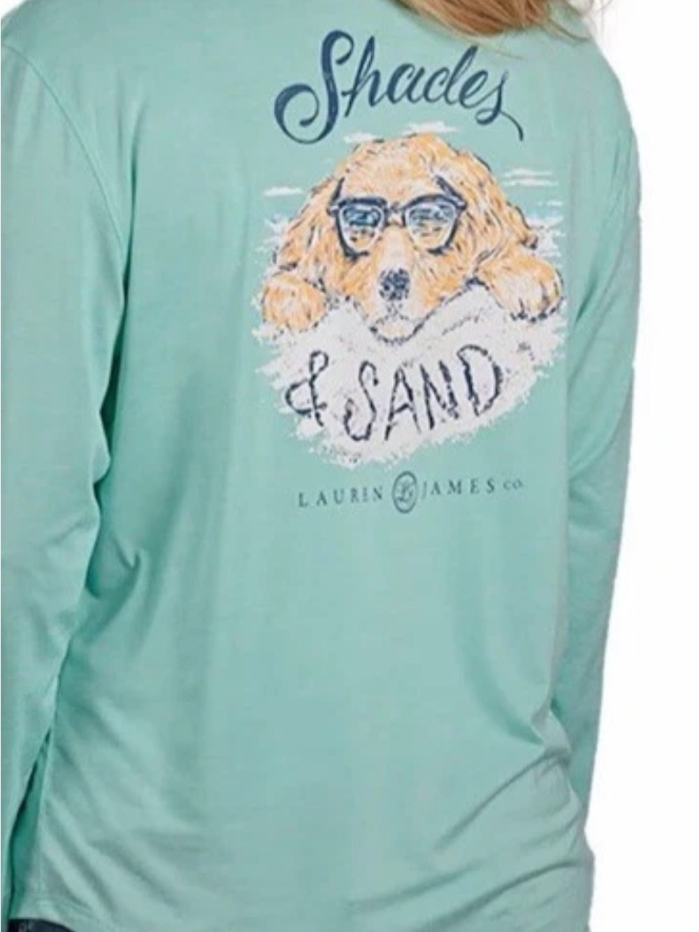 Lauren James Mint Green Graphic Long Sleeve Swim Shirt 30SPH size XXL